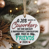Personalized Ceramic Ornament Keepsake: Celebrating Friendship and Laughter in the Workplace - Perfect 2024 Gift - Image 4