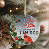 Personalized Ceramic Ornament with Holiday Cardinal - "Be Still and Know" - Perfect Christmas Decoration and Gift - Image 4