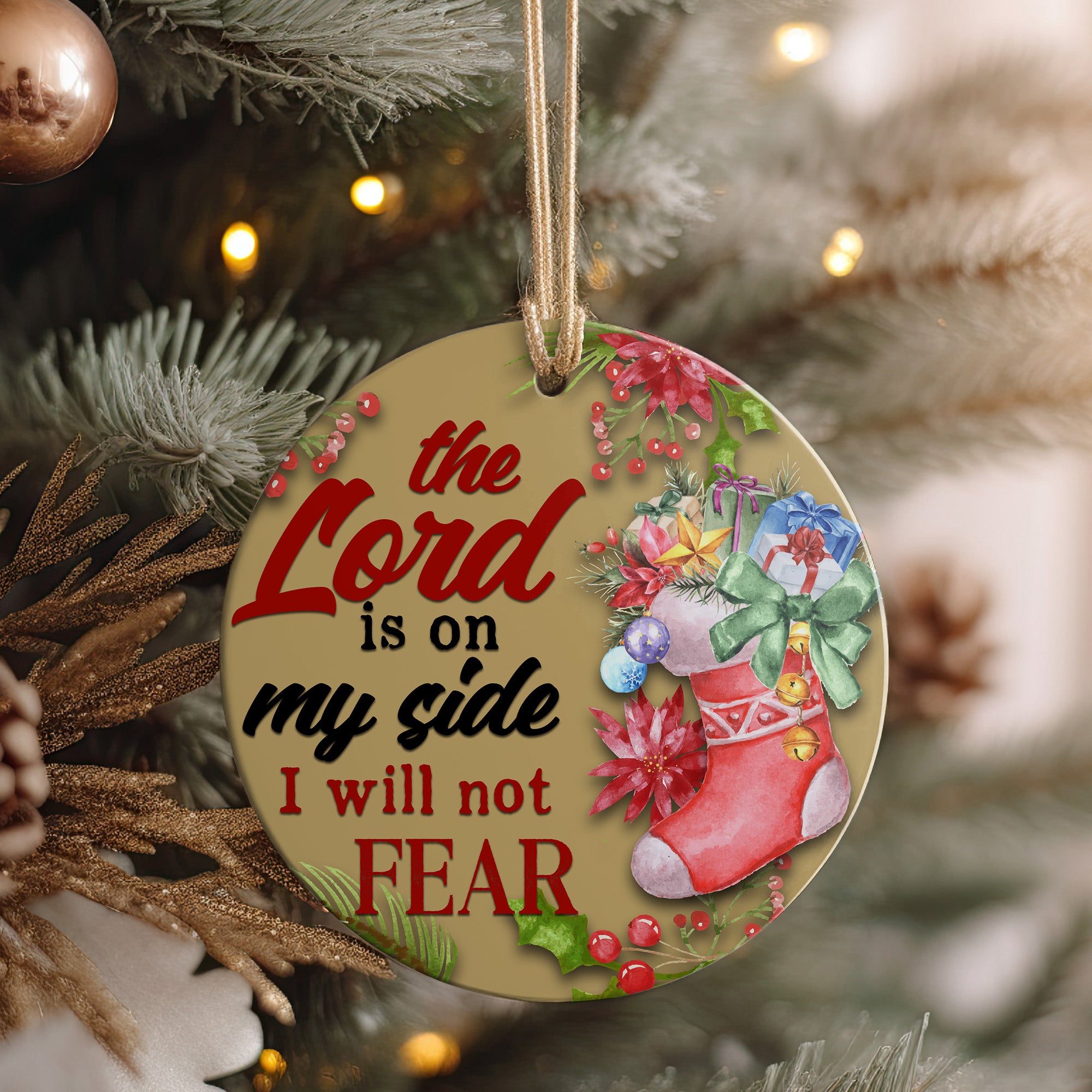 Personalized Christmas Ceramic Ornament with Inspirational Quote – Handmade Holiday Gift for Loved Ones - Image 4