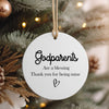 Personalized Godparents Ceramic Ornament – Handcrafted Keepsake Gift with Heartfelt Message - Image 4