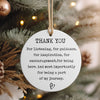 Personalized Thank You Ceramic Ornament – Heartfelt Appreciation Gift for Friends, Family, and Mentors - Image 4