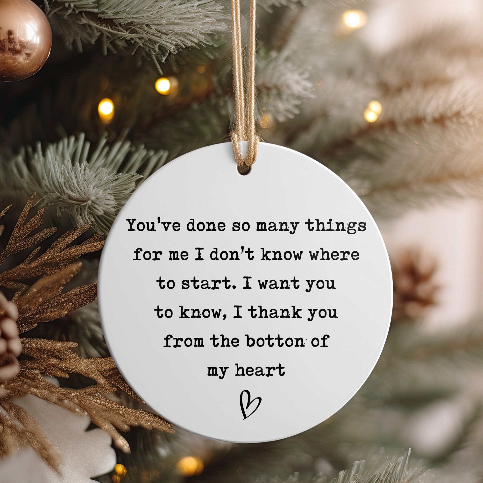 Thoughtful Ceramic Ornament with Heartfelt Message - Perfect Personalized Gift for Special Occasions - Image 4