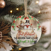 Personalized Snowman Ceramic Ornament – Charming Holiday Keepsake with Heartfelt Message for Loved Ones - Image 4