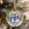 Personalizable Snowman Best Friends Forever Ceramic Ornament – Handmade Holiday Gift Keepsake - Image 4