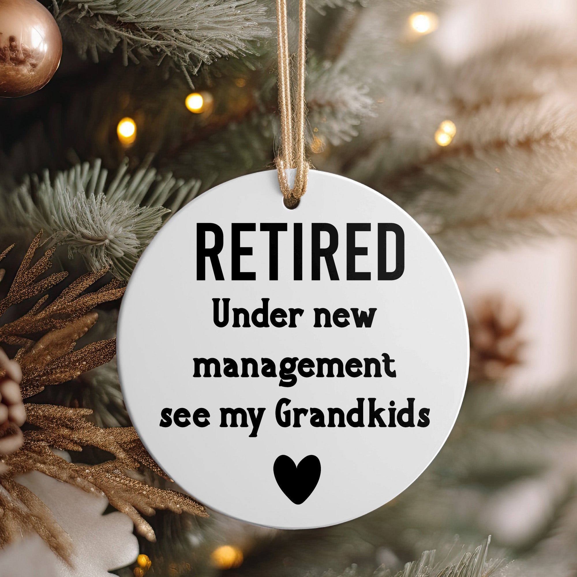Personalized Retired Ornament - Heartfelt Ceramic Keepsake for Grandparents - Customizable Gift for Retirement Celebrations - Image 4