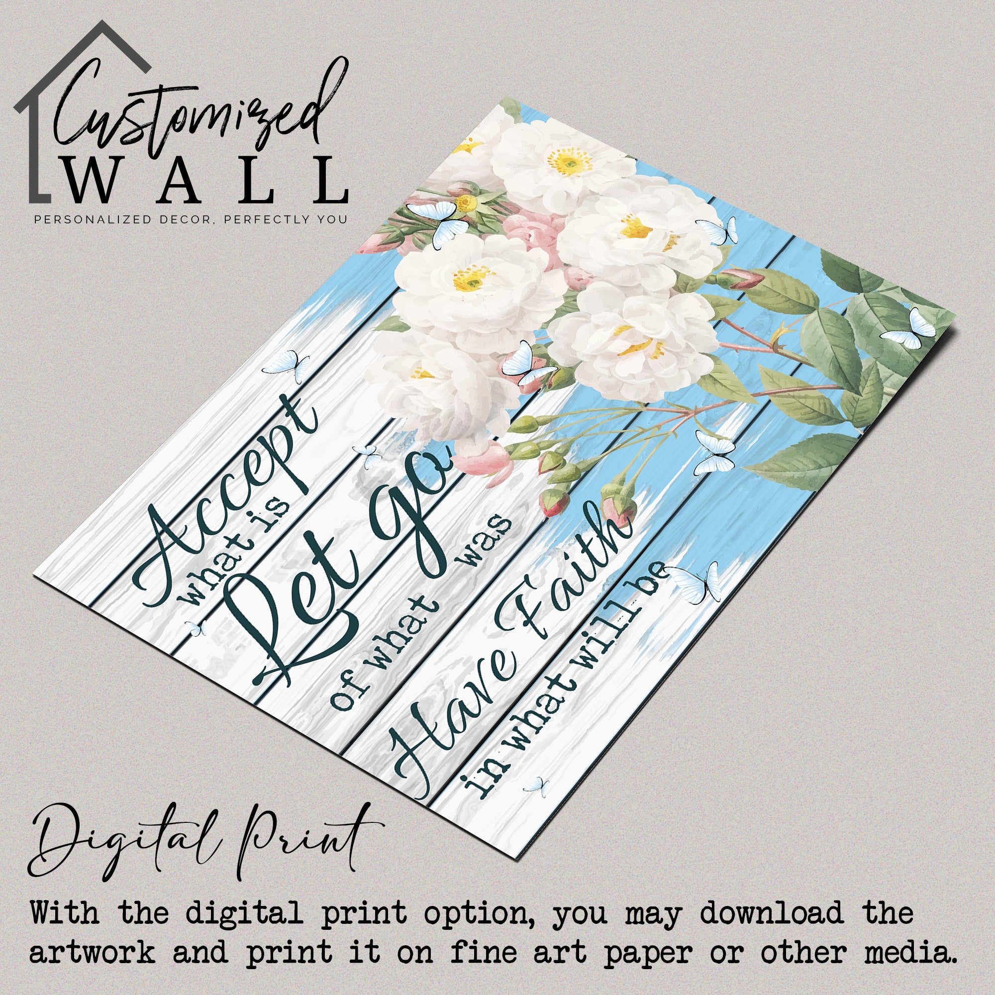 Personalized Floral Wrapped Canvas Art - Inspirational Quote on Quality Canvas for Home Decor and Thoughtful Gifts - Image 4