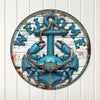Personalized Coastal Welcome Sign – Nautical Crab and Anchor Design on Premium Metal – Perfect for Beach House Décor and Gifts - Image 4