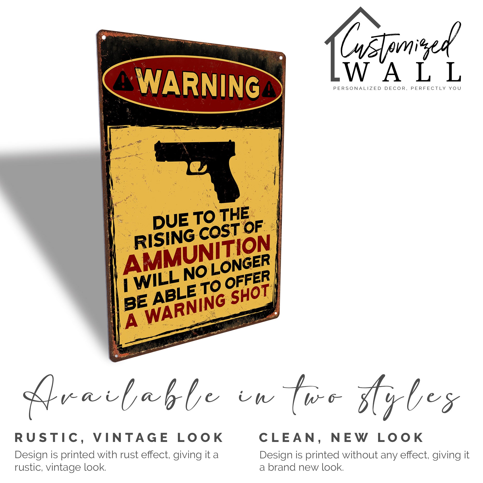Personalized Metal Warning Sign - Customizable Humor Sign for Home, Office, or Garage Decor - Image 3