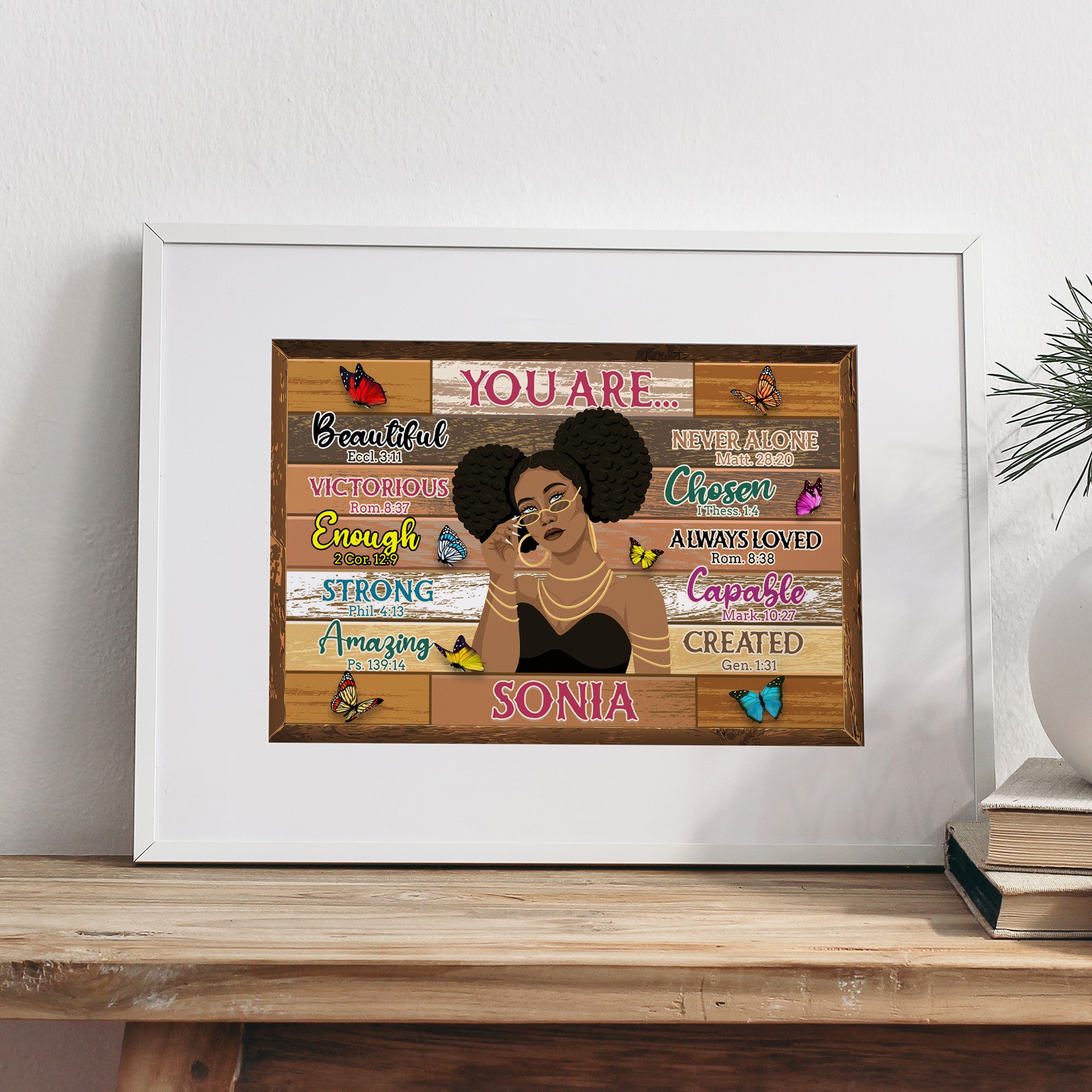 Personalized Inspirational Wrapped Canvas Wall Art - Custom Name & Bible Verses - Perfect Handmade Gift for Her - Image 4