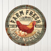 Personalized Farm Fresh Eggs Round Metal Sign - Rustic Chicken Decor, Custom Farmhouse Gift - Image 4