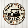 Personalized Vintage-Style Metal Sign for Golf Cart Lovers – Customizable Parking Only Plaque - Image 4
