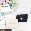 Granddaughter high school graduation gift; silver graduation necklace with personalized message card and spa gift graduation box option