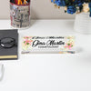Personalized Acrylic Desk Block with Floral Design - Custom Name Sign for Cosmetologists and Beauty Professionals - Image 5