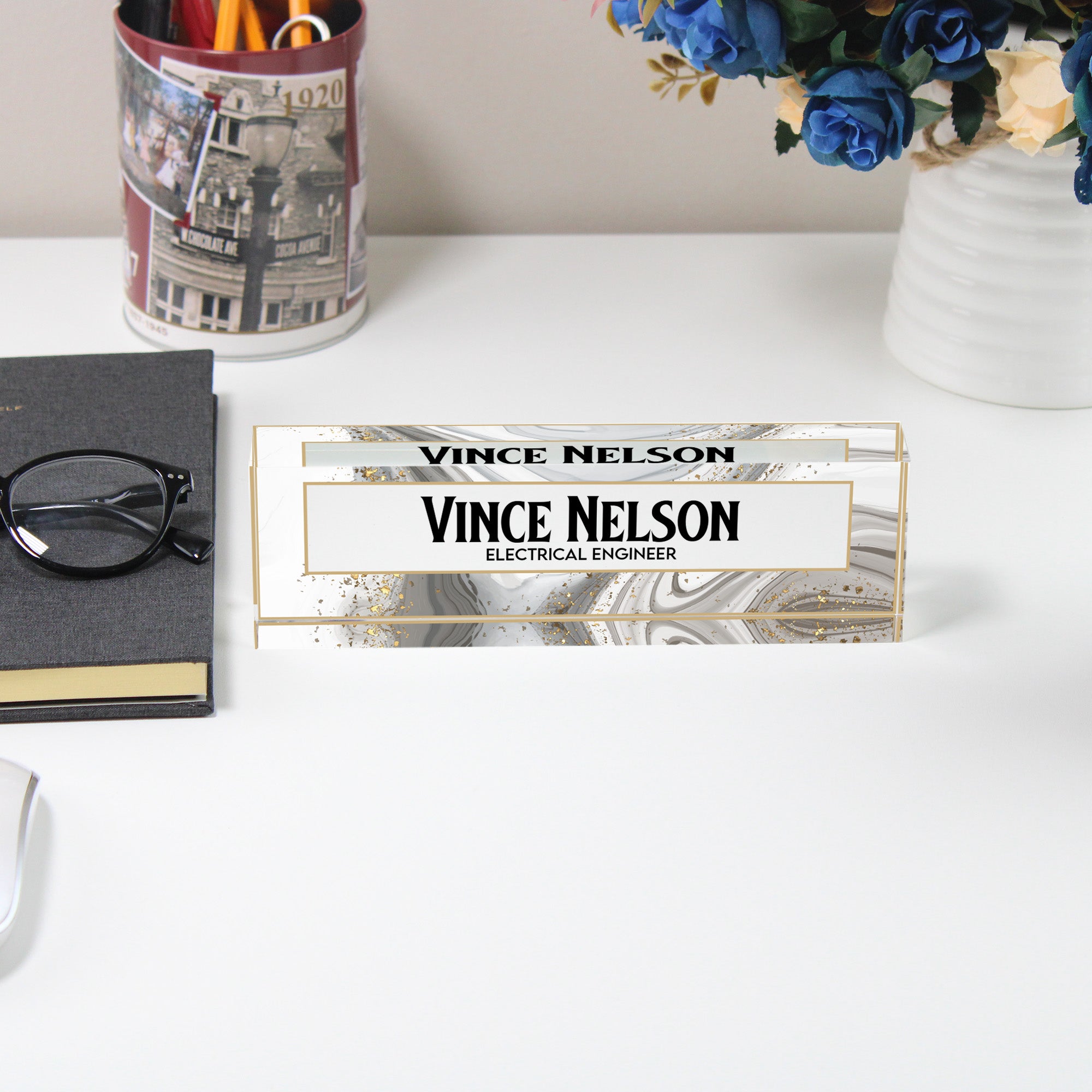 Personalized Acrylic Desk Name Block - Custom Office Décor for Professionals and Gift-Giving - Image 5