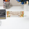 Personalized Floral Acrylic Desk Block - Custom Nameplate for Financial Planners, Handcrafted Gift for Professionals - Image 5