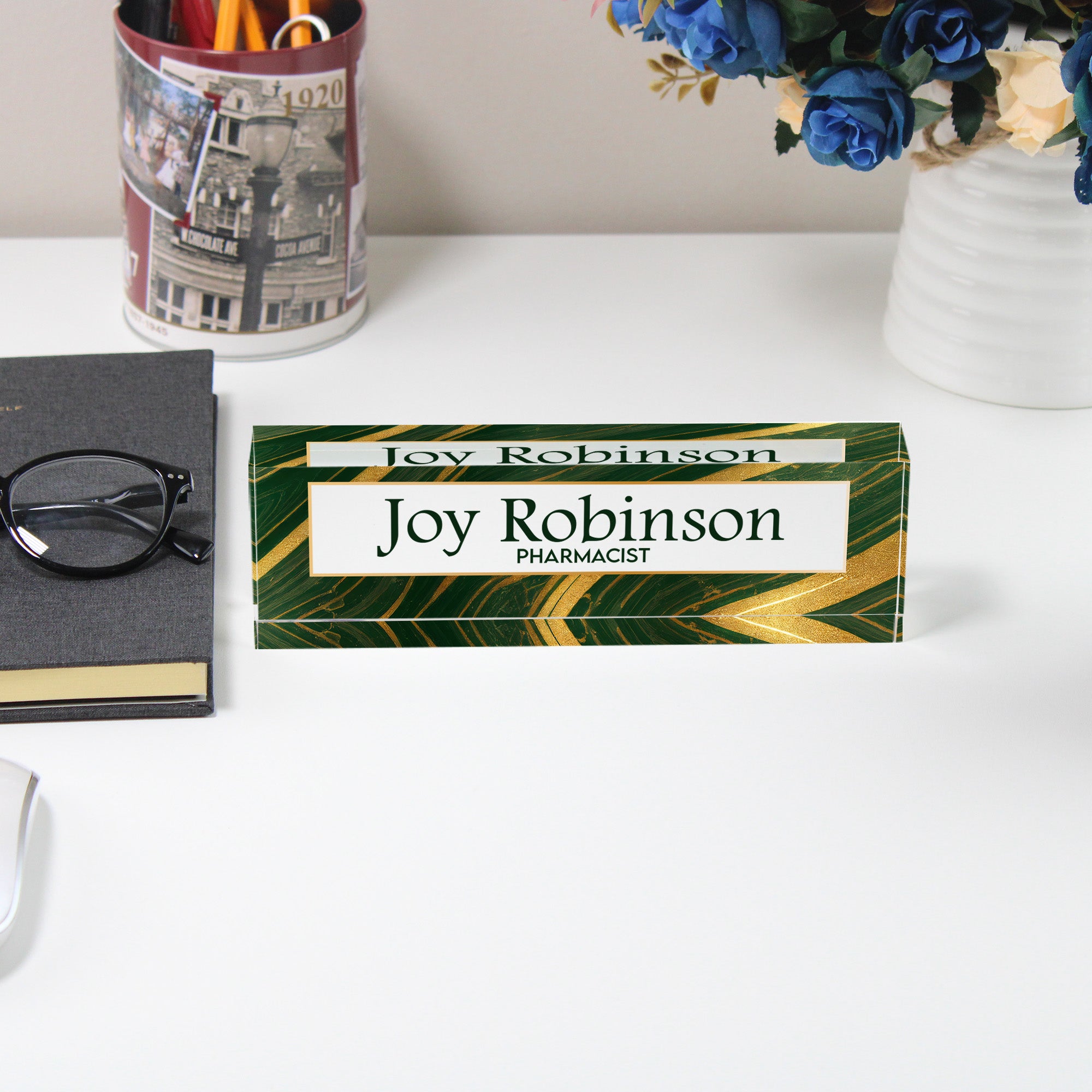 Elegant Personalized Acrylic Desk Nameplate – Custom Engraved for Professionals, Perfect Gift for Office Décor and Celebrations - Image 5