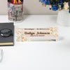 Personalized Acrylic Desk Name Block with Floral Design – Customizable for Teachers, Office Decor, and Thoughtful Gift Ideas - Image 5