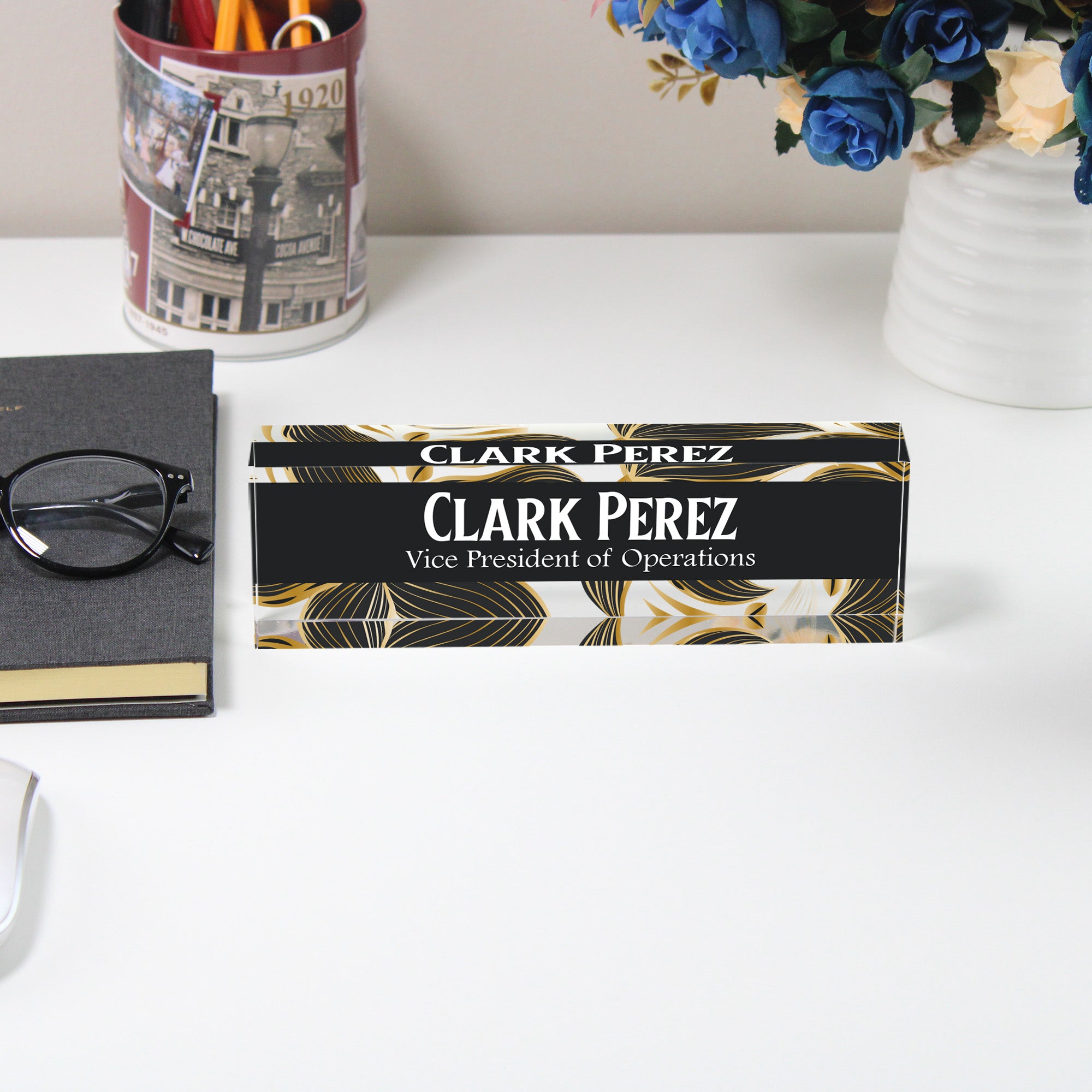 Personalized Acrylic Desk Block - Elegant Custom Nameplate for Professionals and Thoughtful Gifts - Image 5
