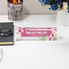 Personalized Floral Acrylic Desk Name Plate - Custom Office Decor for Budget Analysts and Professionals - Image 5