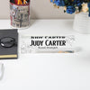 Personalized Acrylic Desk Name Plate with Floral Design - Custom Office Decor for Brand Strategists and Professionals - Image 5