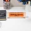 Personalized Acrylic Desk Block - Custom Nameplate with Vibrant Orange Wave Design for Copy Editors - Image 5