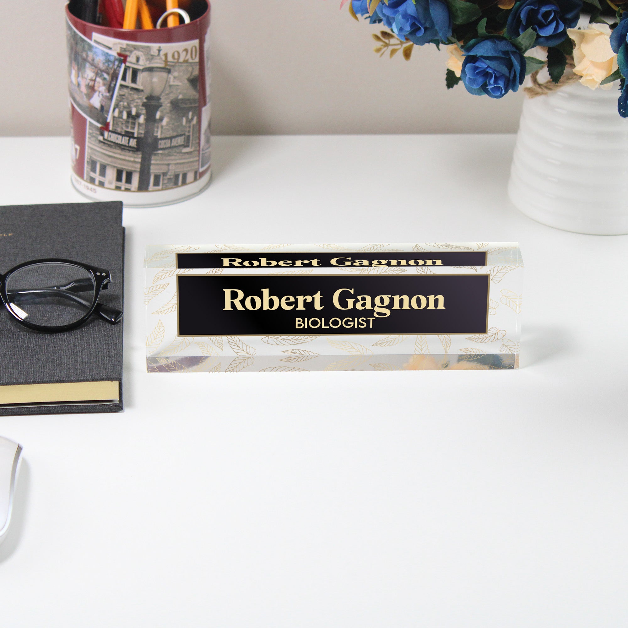 Personalized Acrylic Desk Nameplate - Custom Engraved Office Decor for Professionals, Teachers & More - Image 5