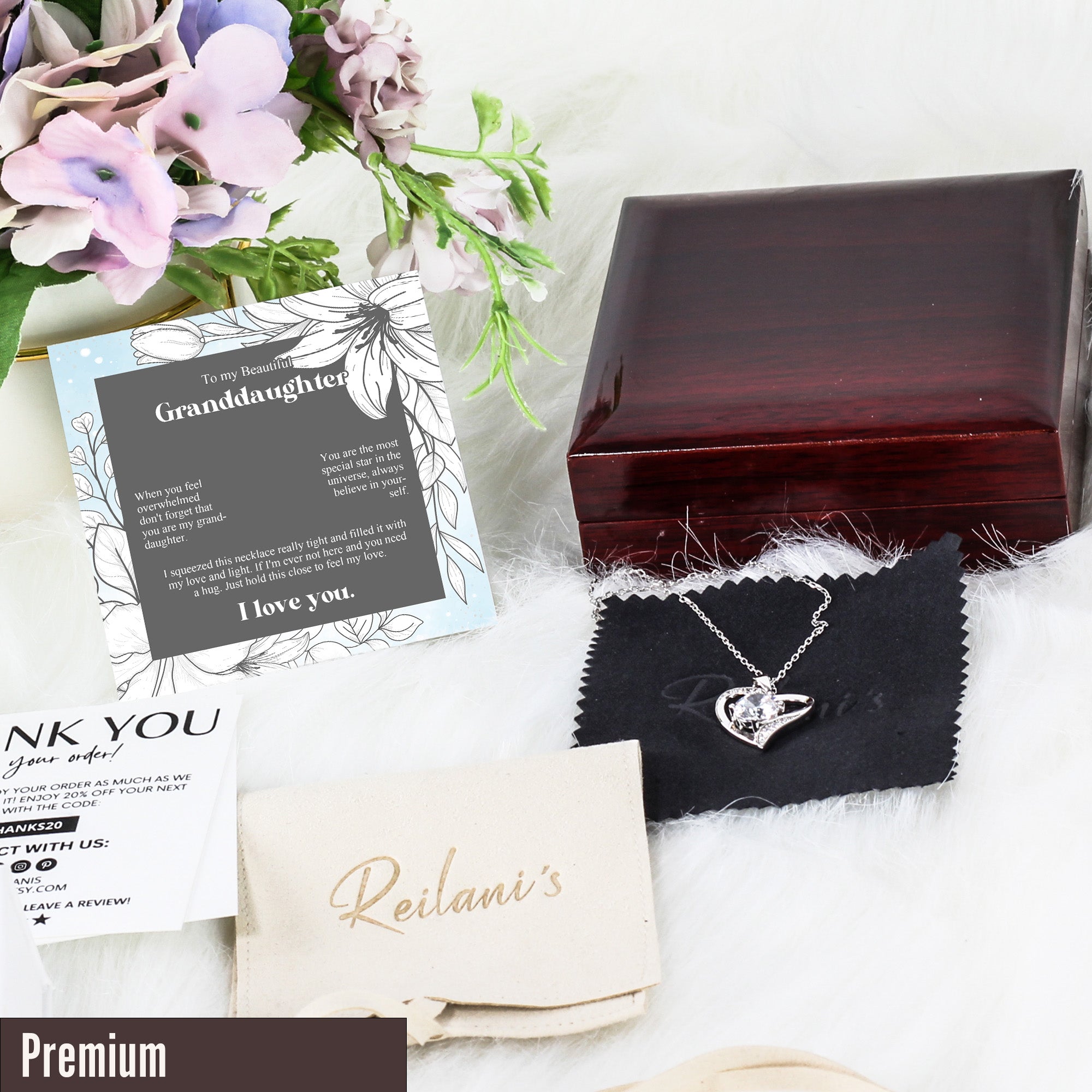 Personalized Granddaughter Necklace with Inspirational Message Card - Premium Silver Knot Pendant for Emotional Connection and Thoughtful Gift-Giving - Image 5