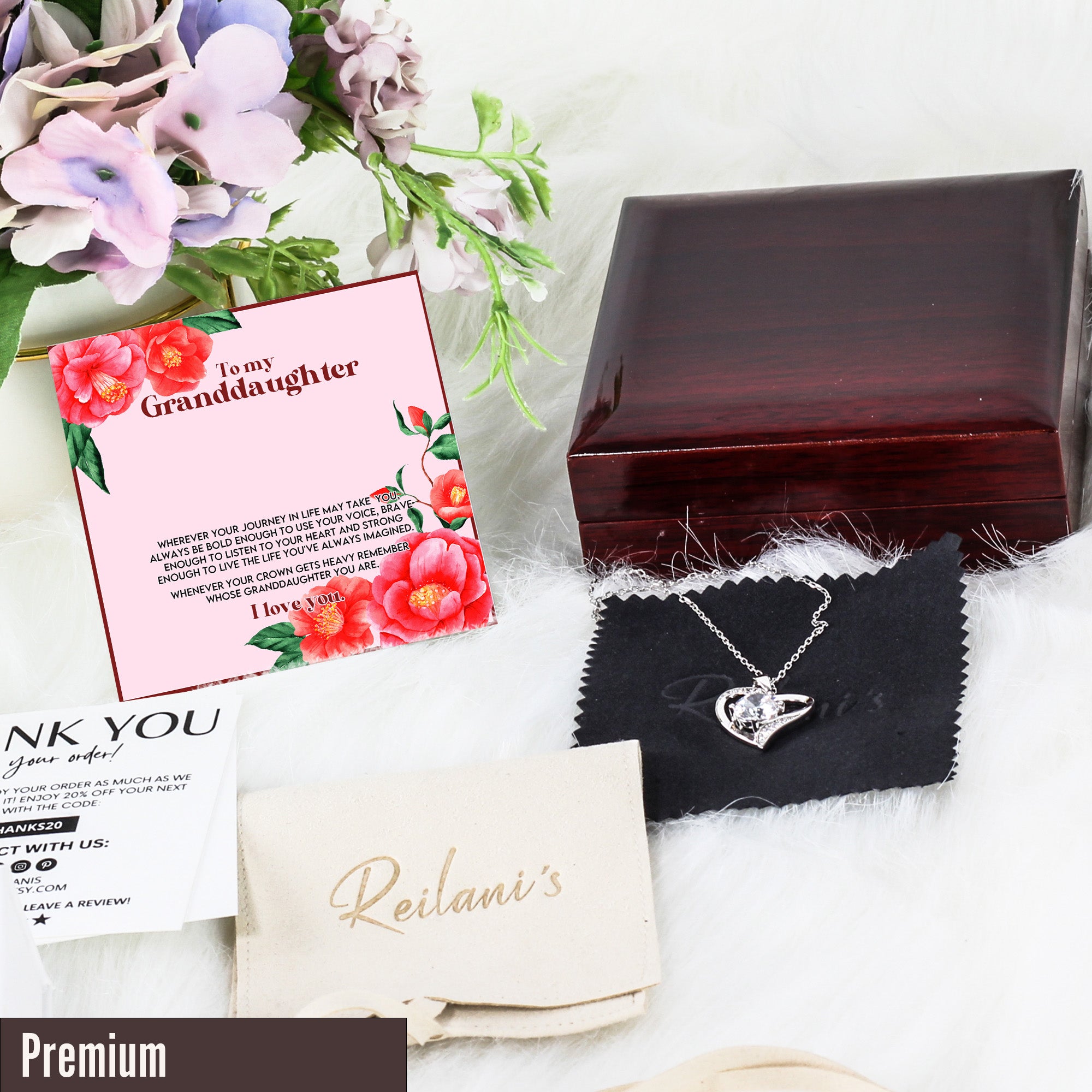 Personalized Granddaughter Necklace with Heartfelt Message Card - Premium Quality Gift for Special Occasions - Image 5