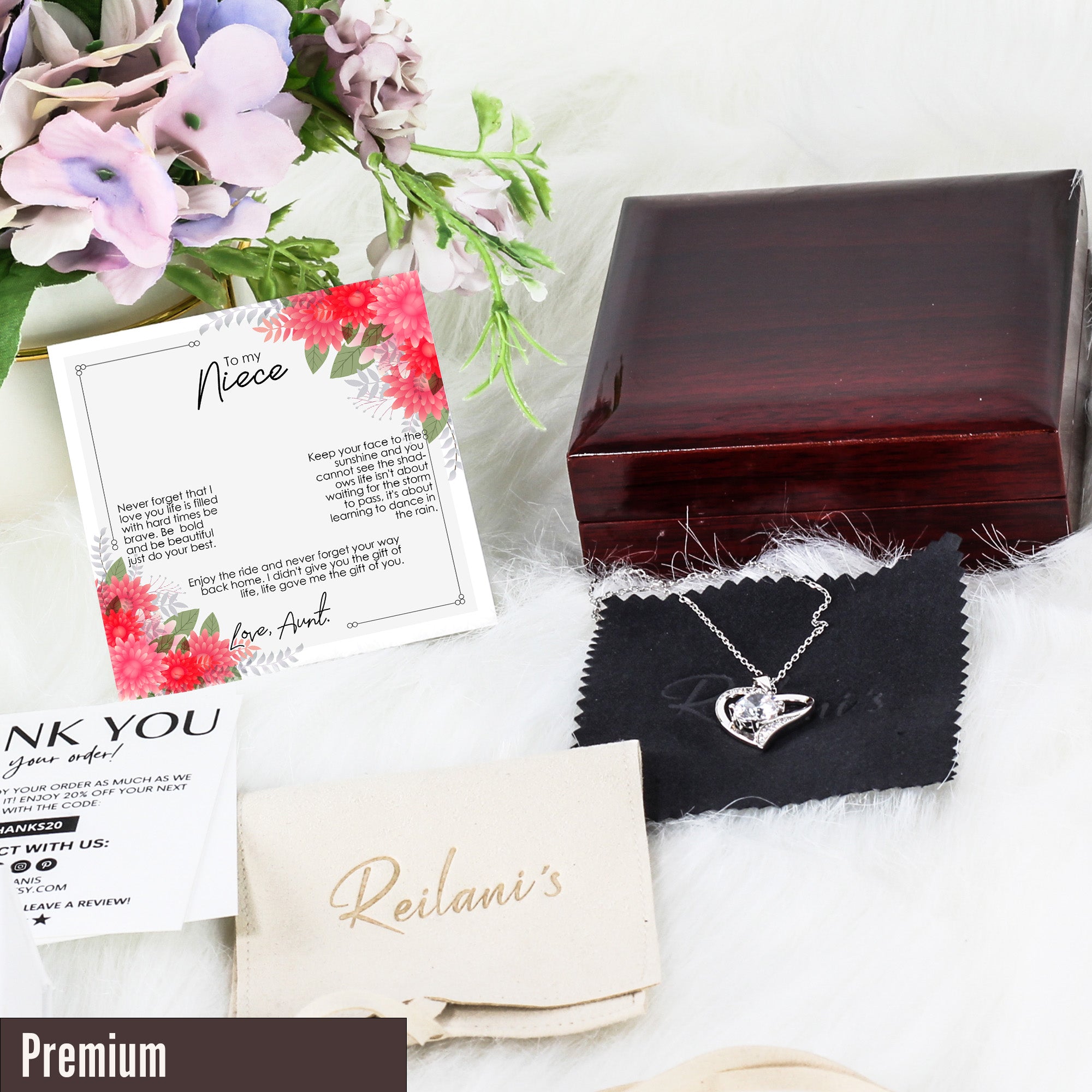 Personalized Niece Necklace with Heartfelt Message Card – Handcrafted Jewelry Gift for Special Occasions - Image 5