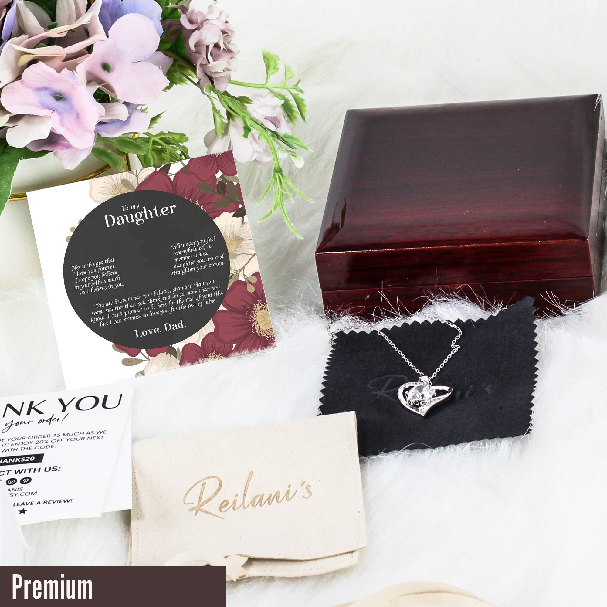 Personalized Infinity Knot Necklace with Heartfelt Message Card - Crafting Lasting Connections for Daughters - Image 5