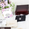 Elegant Mother & Daughter Knot Necklace - Personalized Gift with Sentimental Message Card for Special Occasions - Image 5