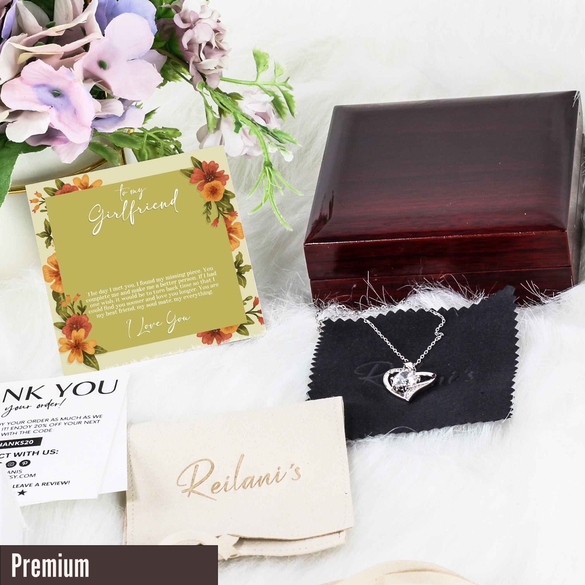 Personalized Girlfriend Necklace with Heartfelt Message Card – Elegant Knot Design for Special Occasions - Image 5