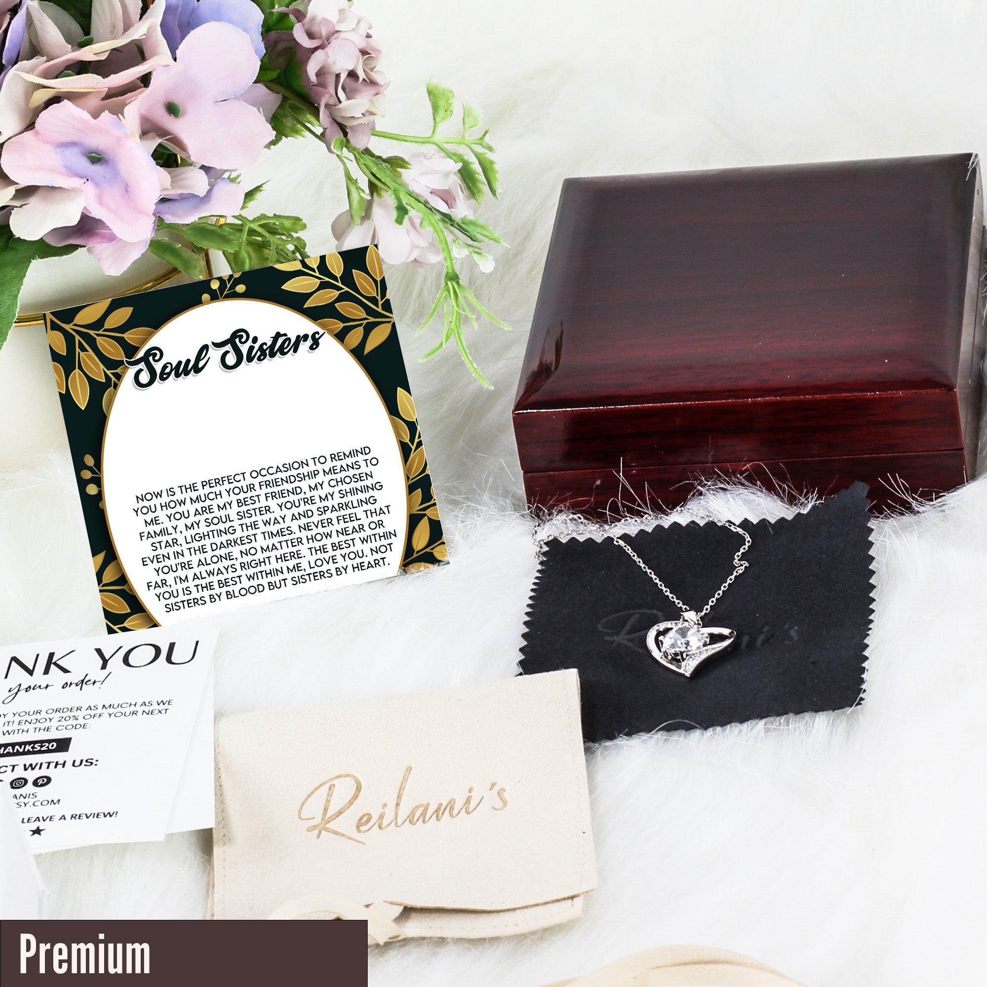 Soul Sisters Personalized Necklace with Heartfelt Message Card – Perfect Gift for Best Friends and Chosen Family - Image 5