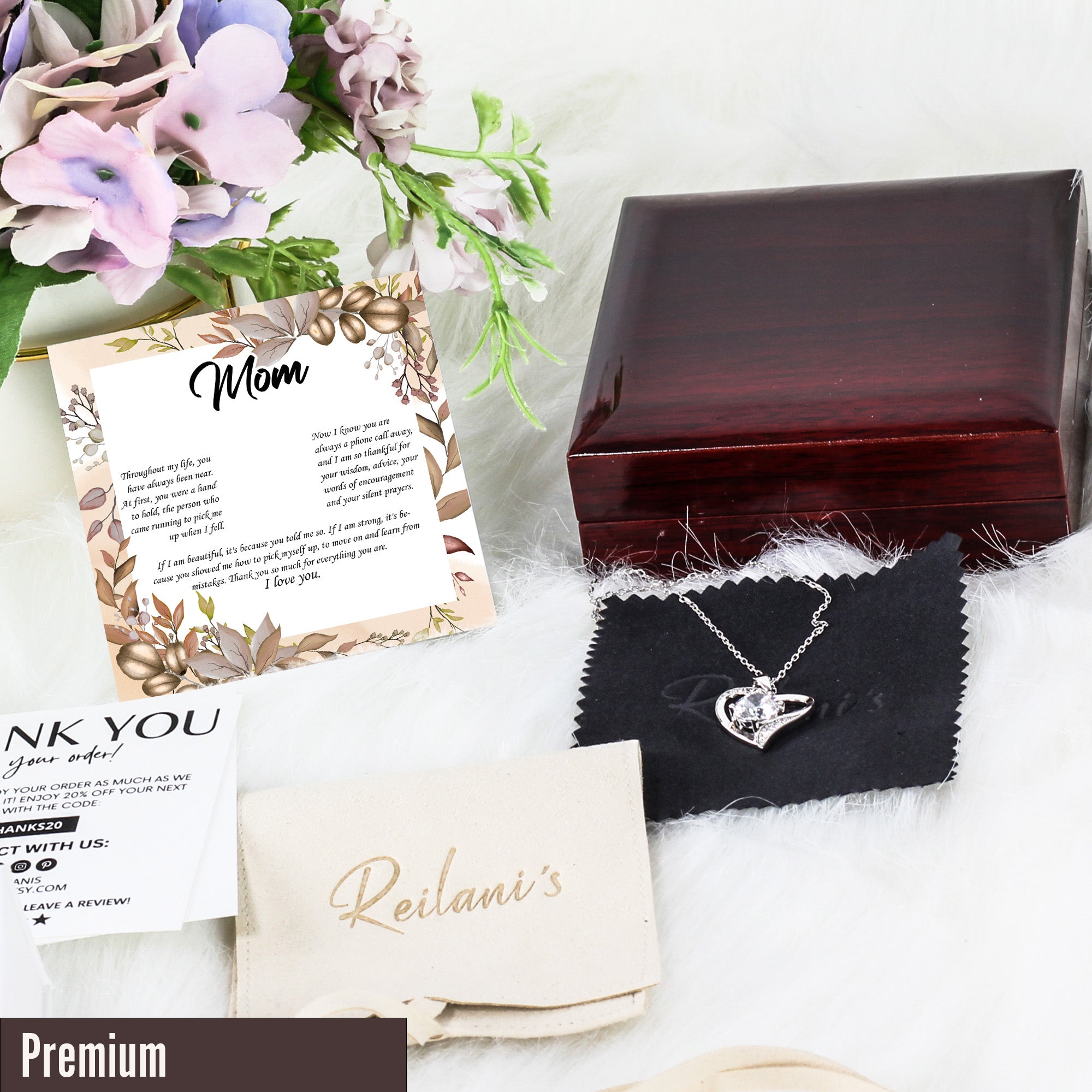 Personalized "To Mom" Message Card Necklace - Elegant Custom Jewelry Gift with Heartfelt Sentiment - Image 5