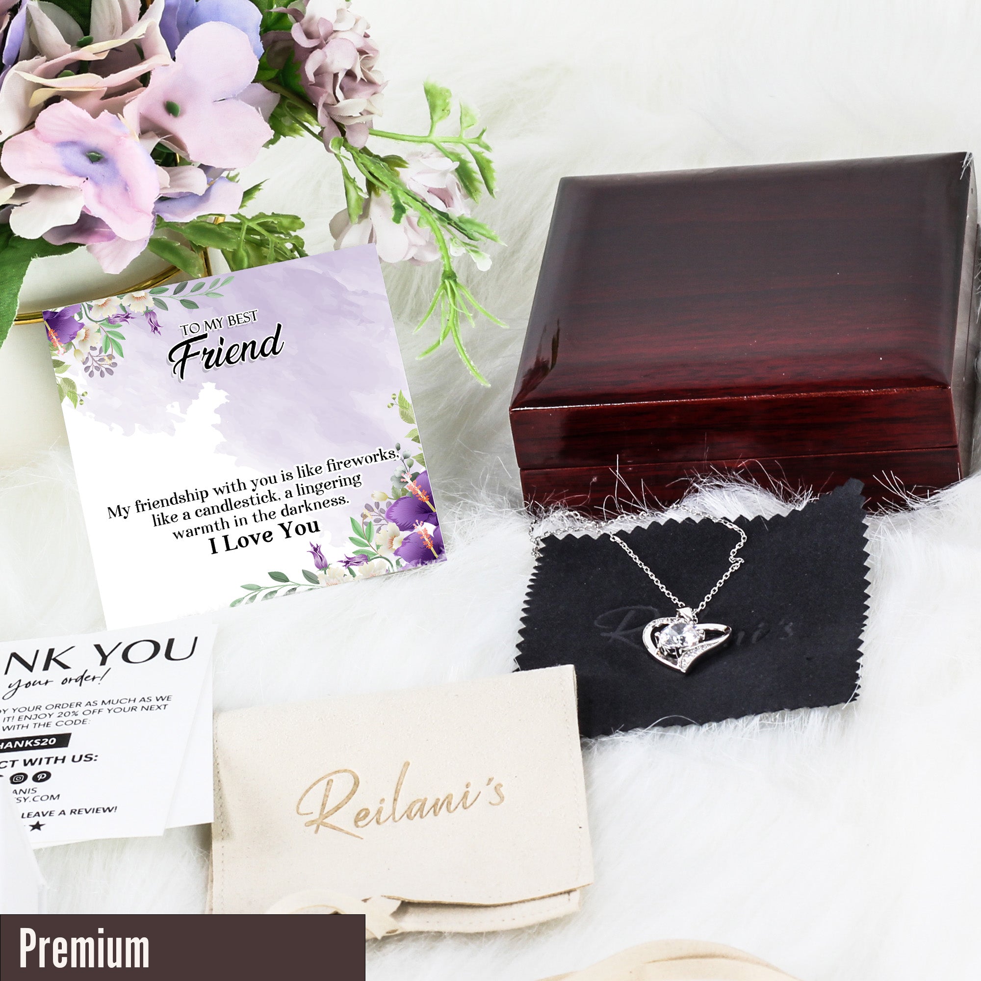 Personalized Sterling Silver Necklace with Message Card for Best Friend – Handcrafted Sentimental Jewelry Gift - Image 5