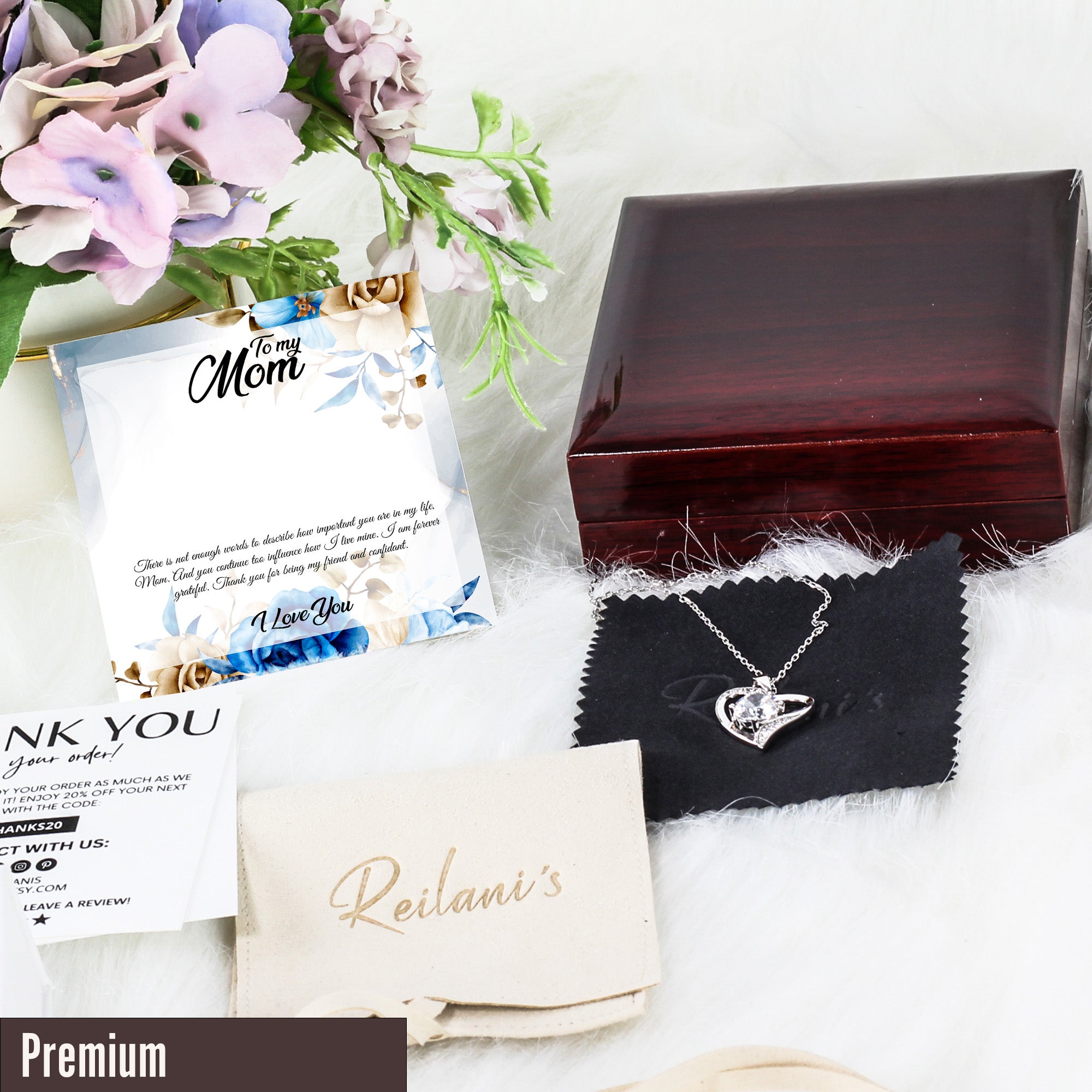 Elegant "To My Mom" Necklace with Heartfelt Message Card - Perfect Personalized Gift for Mother's Day - Image 5
