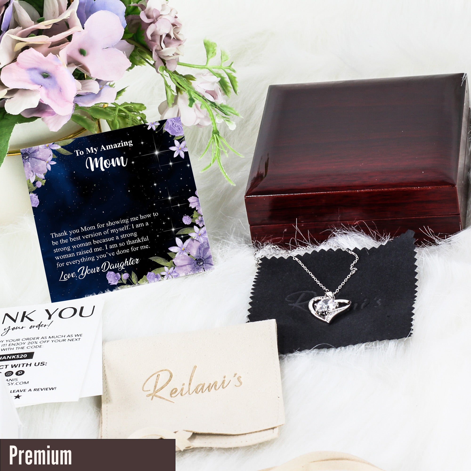 Exquisite Handmade Mom Necklace with Heartfelt Message Card – Perfect Gift for Mother’s Day or Birthday - Image 5