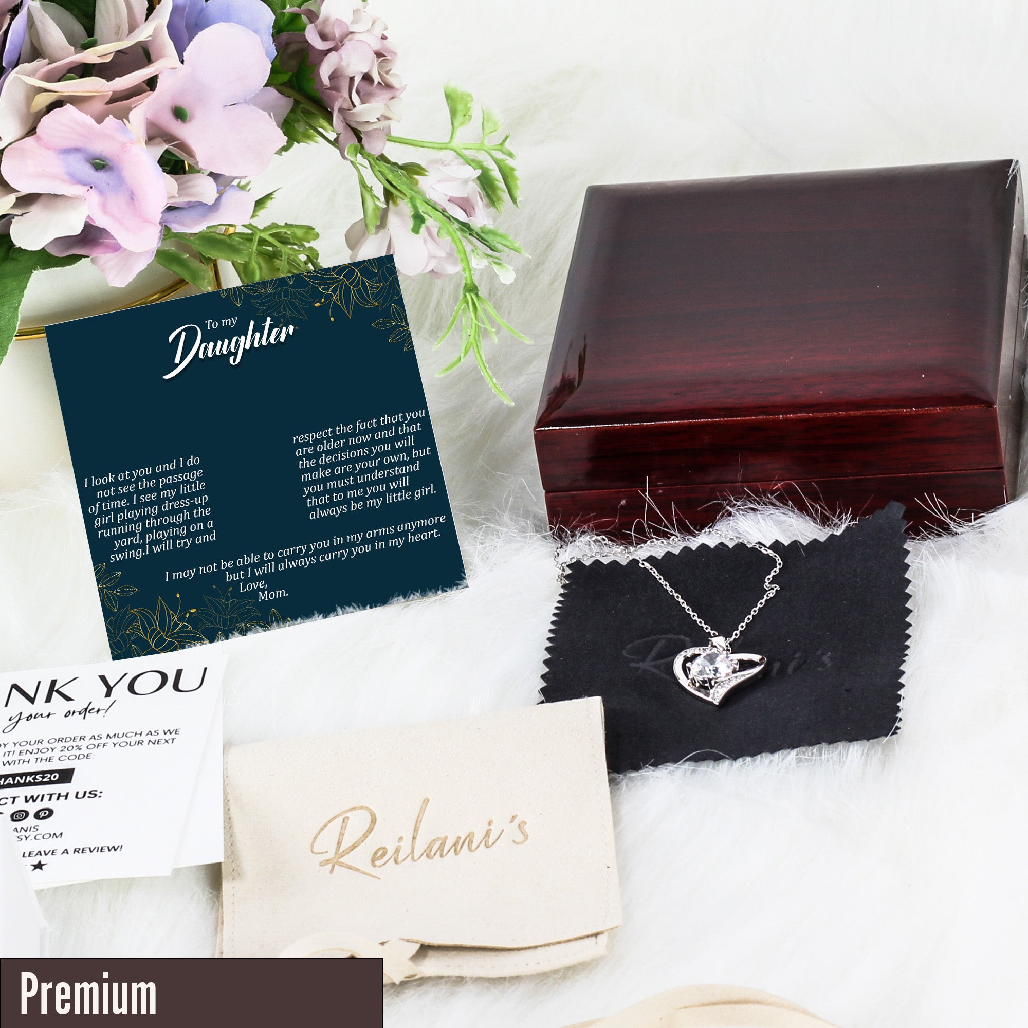 Heartfelt Personalized Mother-Daughter Necklace with Keepsake Message Card – Premium Quality, Perfect for Special Occasions - Image 5