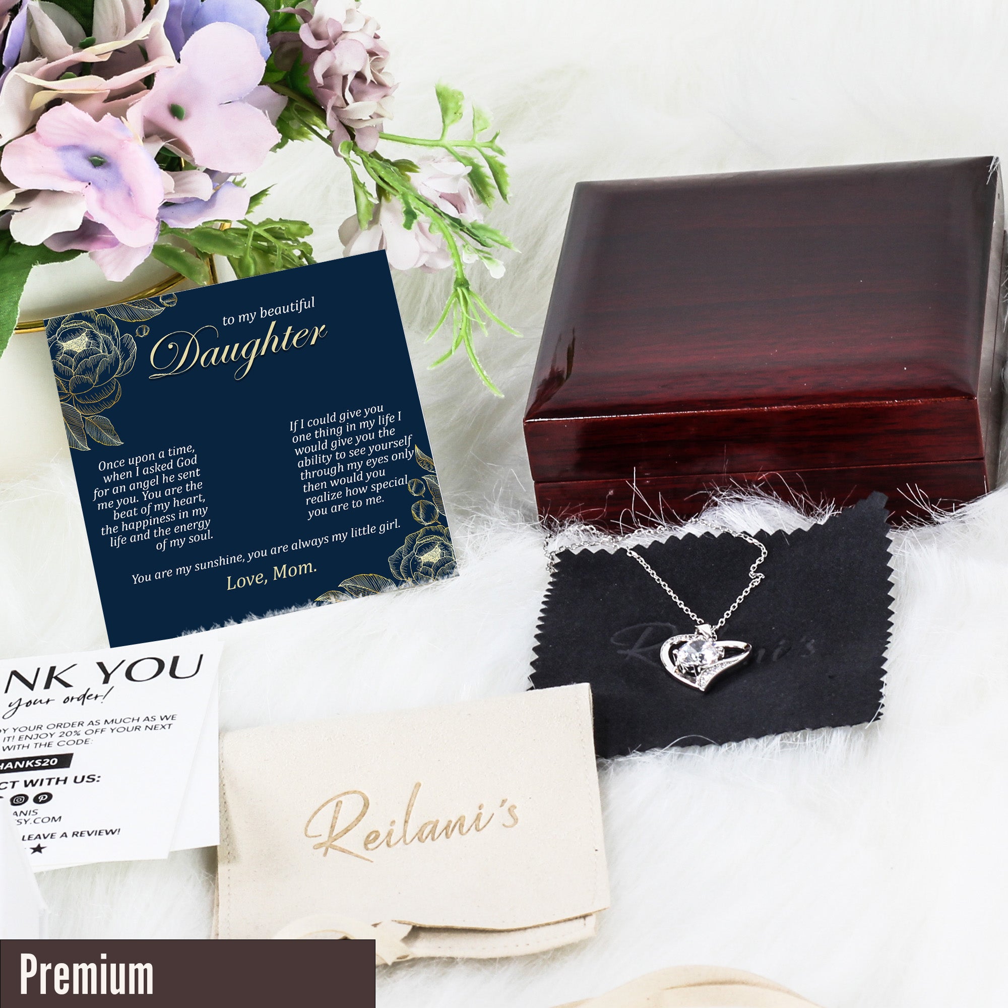 Personalized Mother-Daughter Necklace with Heartfelt Message Card - Perfect for Birthday, Graduation, or Just Because - Image 5