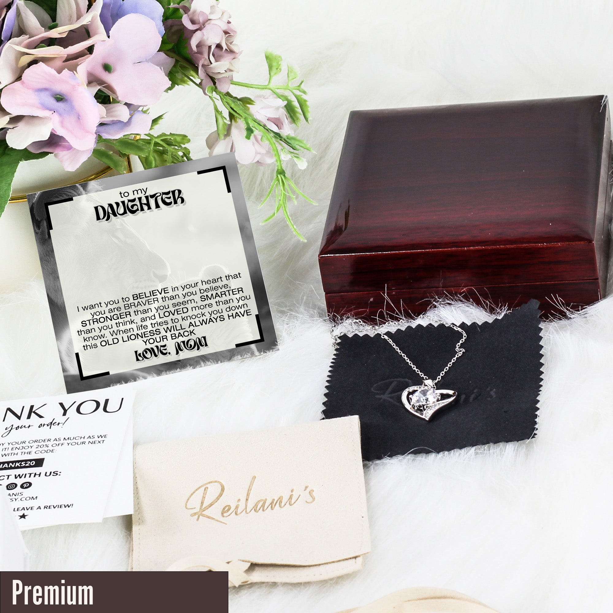 Personalized "To My Daughter" Necklace with Inspirational Message Card – Premium Craftsmanship, Heartfelt Gift for Special Moments - Image 5