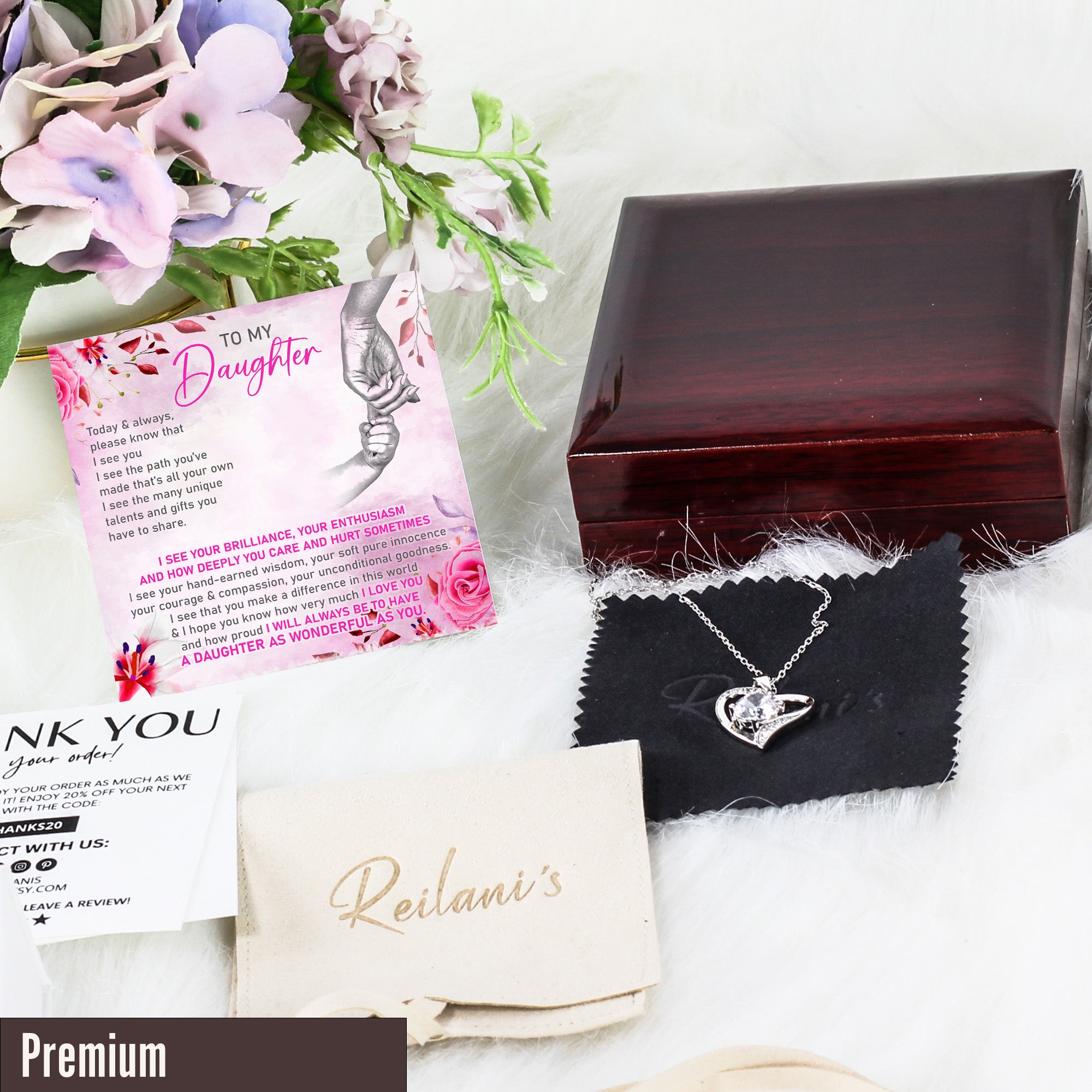 Heartfelt "To My Daughter" Necklace with Custom Message Card – Premium Craftsmanship for Cherished Moments - Image 5