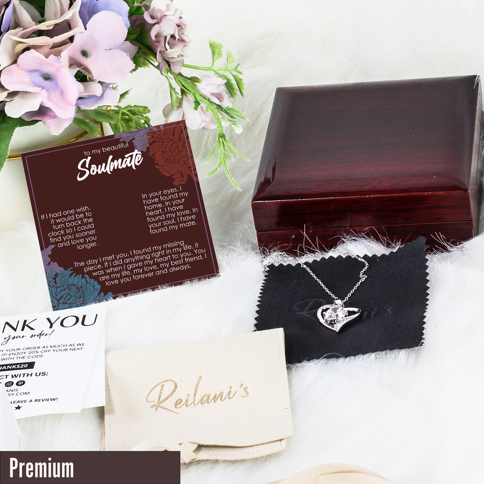 Elegant Personalized Soulmate Necklace with Heartfelt Message Card - Perfect Gift for Loved Ones - Image 5