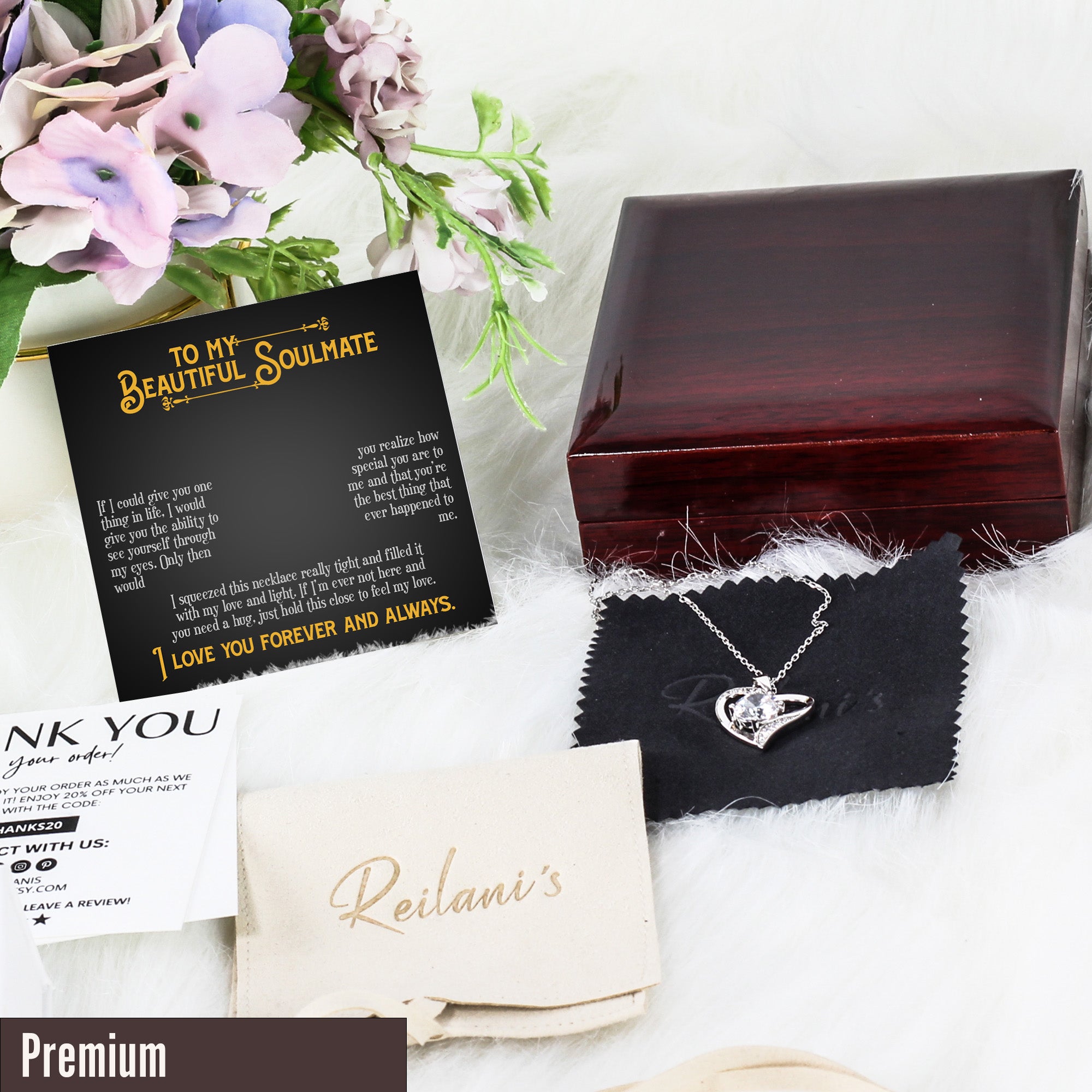 Personalized Soulmate Necklace Gift - Premium Sterling Silver Knot Pendant with Heartfelt Message Card for Your Special Someone - Image 5