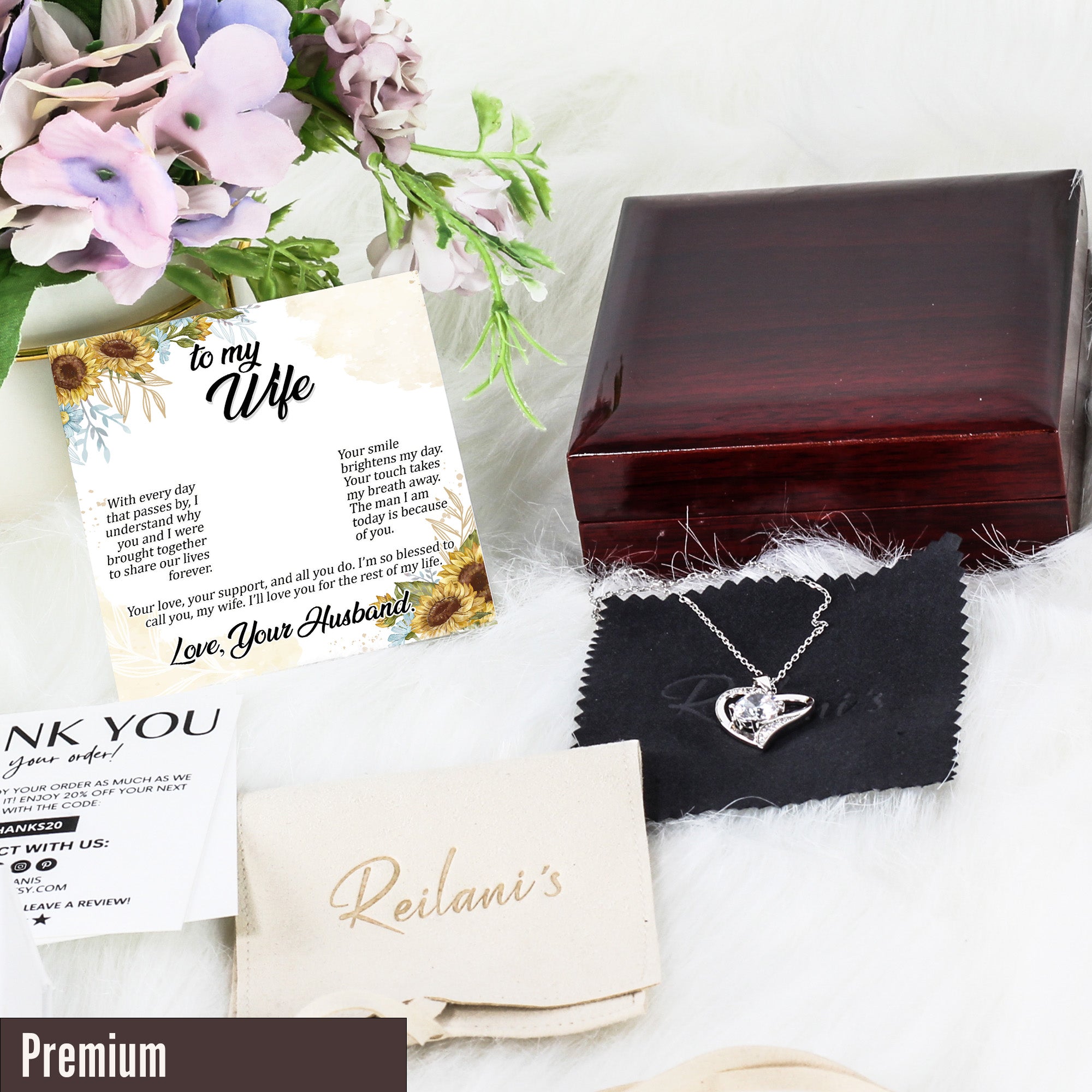 Elegant Personalized Necklace with Heartfelt Message Card - Perfect Gift for Wife, Crafted in Sterling Silver - Image 5