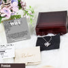 Personalized Message Card Necklace for Wife - Handmade Silver Knot Pendant with Sentimental Quote - Image 5
