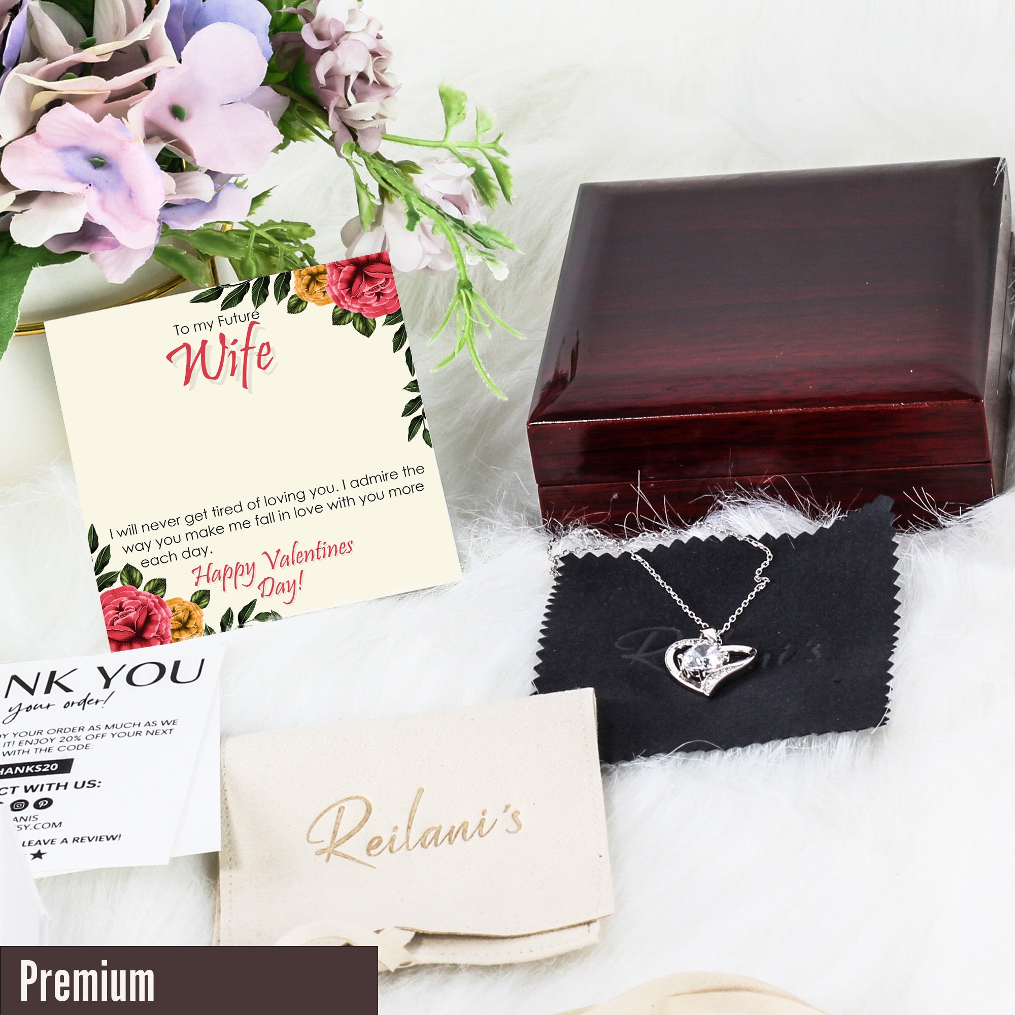 Personalized Message Card Necklace for Future Wife - Elegant Gift for Valentine's Day with Sentimental Jewelry Design - Image 5