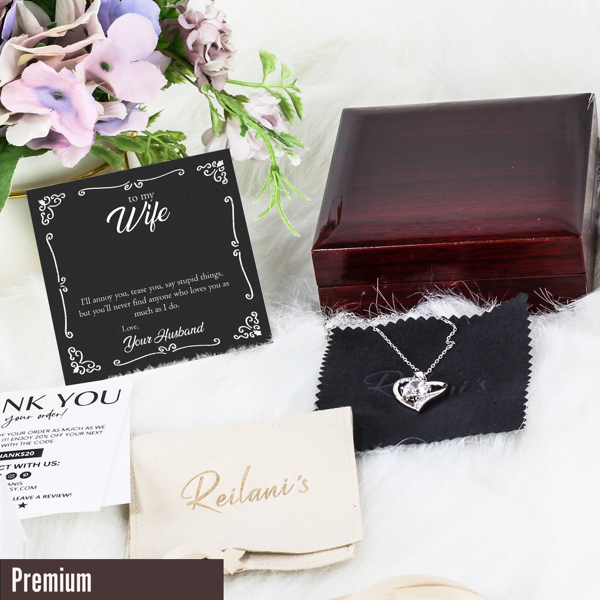 Personalized "To My Wife" Necklace with Sterling Silver Knot Pendant – Perfect Gift for Anniversaries, Birthdays & Special Occasions - Image 5