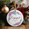 Personalized Floral Engagement Ornament - Custom Ceramic Keepsake for Celebrating Weddings and Anniversaries - Image 5