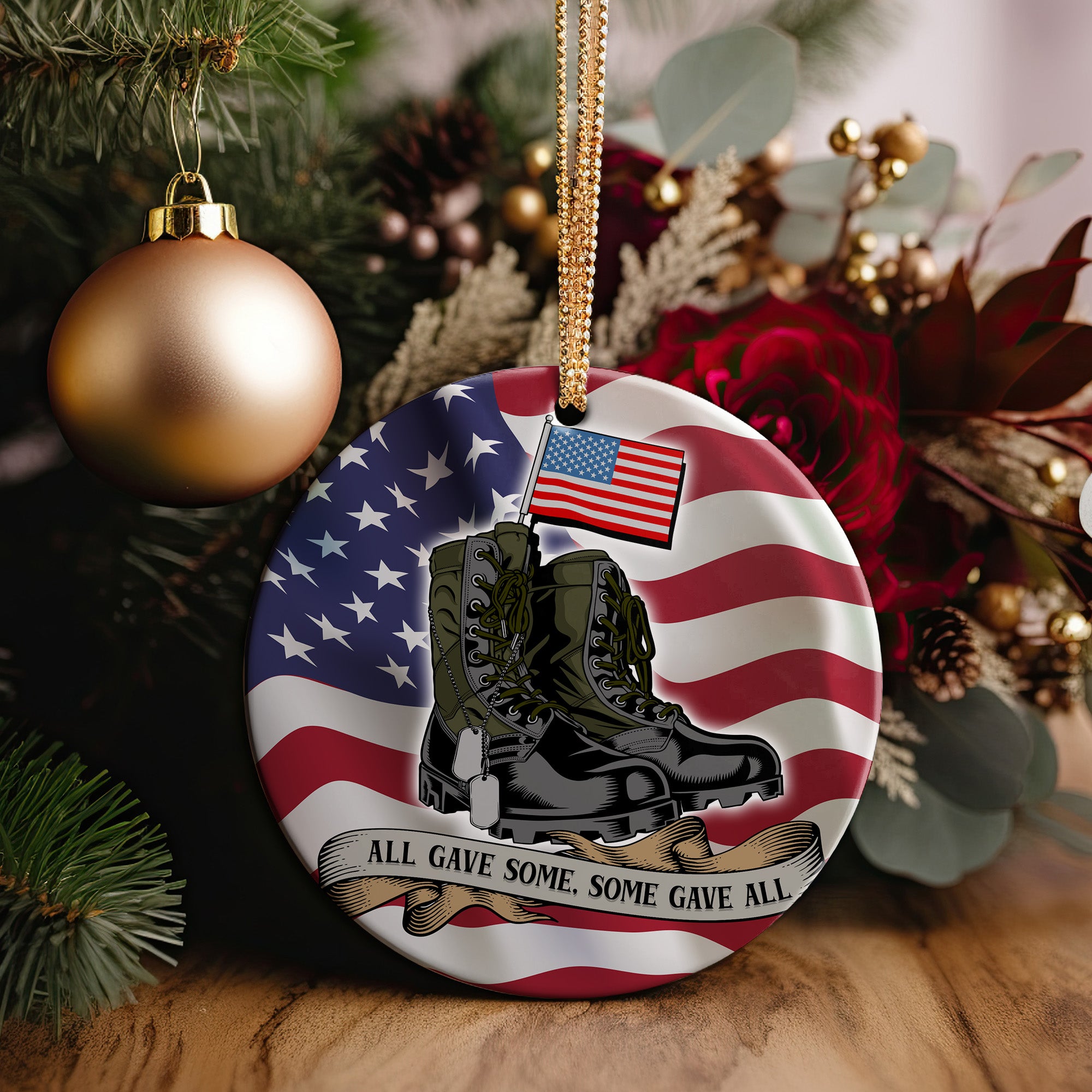 Personalized Military Tribute Ceramic Ornament - Honor & Remember with Customizable Keepsake Gift for Veterans and Loved Ones - Image 5