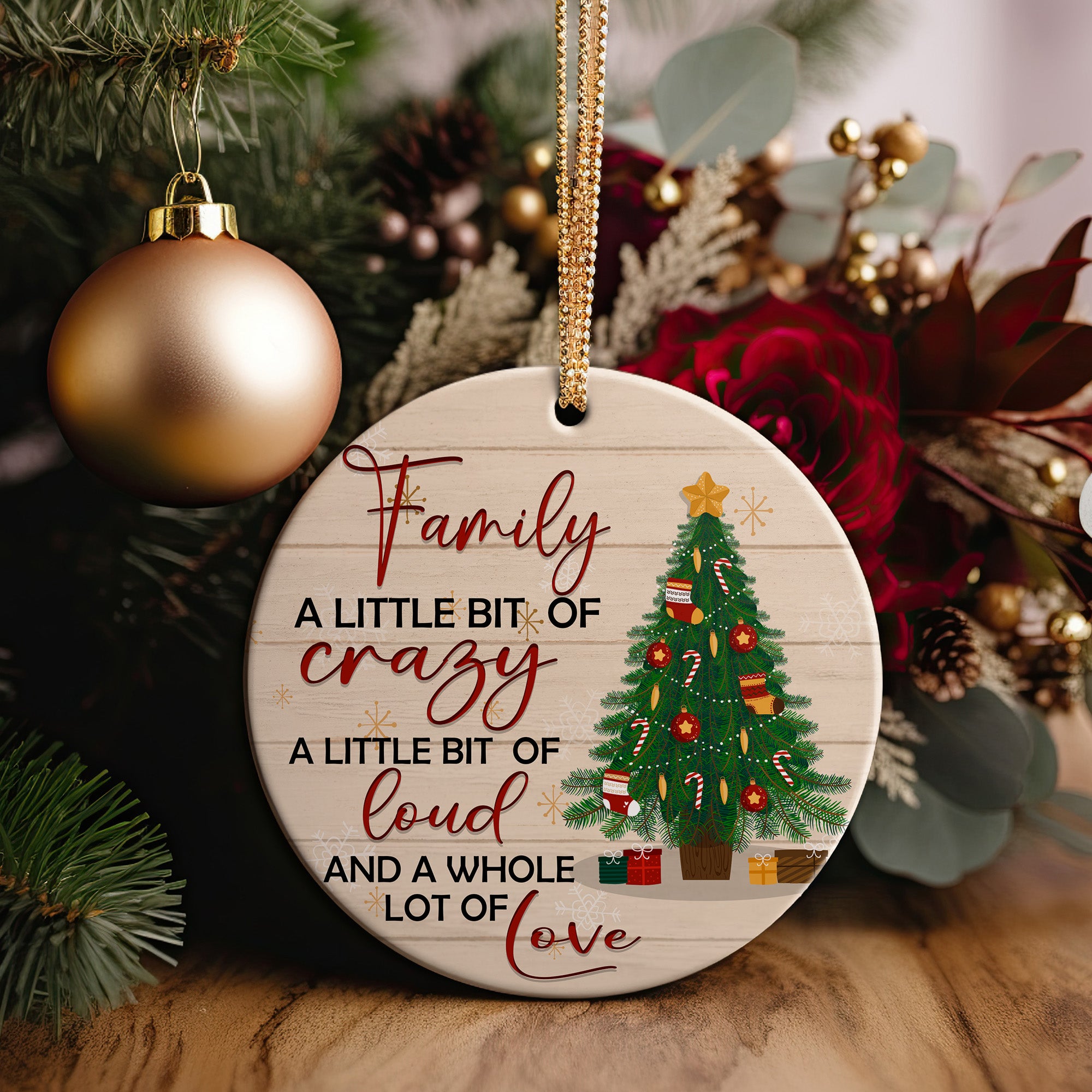 Personalized Family Christmas Ornament – Handmade Ceramic Keepsake with Tree Design, Perfect Gift for Loved Ones - Image 5